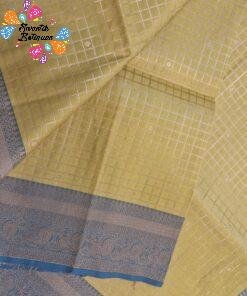 Peacock Designer Olive Green With Peacock Blue Premium Semi Silk Saree Peacock Designer Olive Green With Peacock Blue Premium Semi Silk Saree