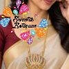 Lotus Designer White And Pink With Green Stone Work Mixed Micro Gold Plated Long Chain