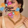 Premium Floral Designer White Pearl Matte Finished Necklace