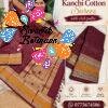 Deep Maroon And Yellow With Gold Zari Border Premium Kanchi Cotton Saree with Rich Pallu