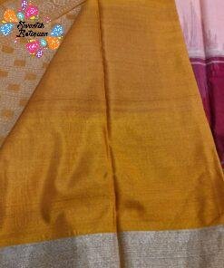 Light Peach With Maroon And Yellow Multicolour Saree with Butta Designe Gold Border Premium Semi Silk Saree Light Peach With Maroon And Yellow Multicolour Saree with Butta Designe Gold Border Premium Semi Silk Saree