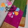 Butta Designer Olive Green With Deep Magenta And Peach Orange With Green And Gold Border Premium Semi Silk Saree Butta Designer Olive Green With Deep Magenta And Peach Orange With Green And Gold Border Premium Semi Silk Saree