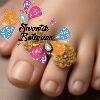 Flower Designer White Stone Antique Gold Plated Toe Rings