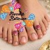 Pink Lotus Designer Antique Gold Plated Toe Rings Pink Lotus Designer Antique Gold Plated Toe Rings