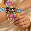 Floral Designer White And Gold Pearl Mixed Oxidised Gold Bangles