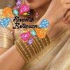 Floral Designer White Stone Mixed Oxidised Gold Bangles Floral Designer White Stone Mixed Oxidised Gold Bangles
