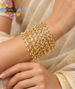 Oxidised Gold Kashmir Bangles