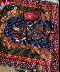 Premium Rashmika Mandanna Inspired Satin Silk Saree Premium Rashmika Mandanna Inspired Satin Silk Saree
