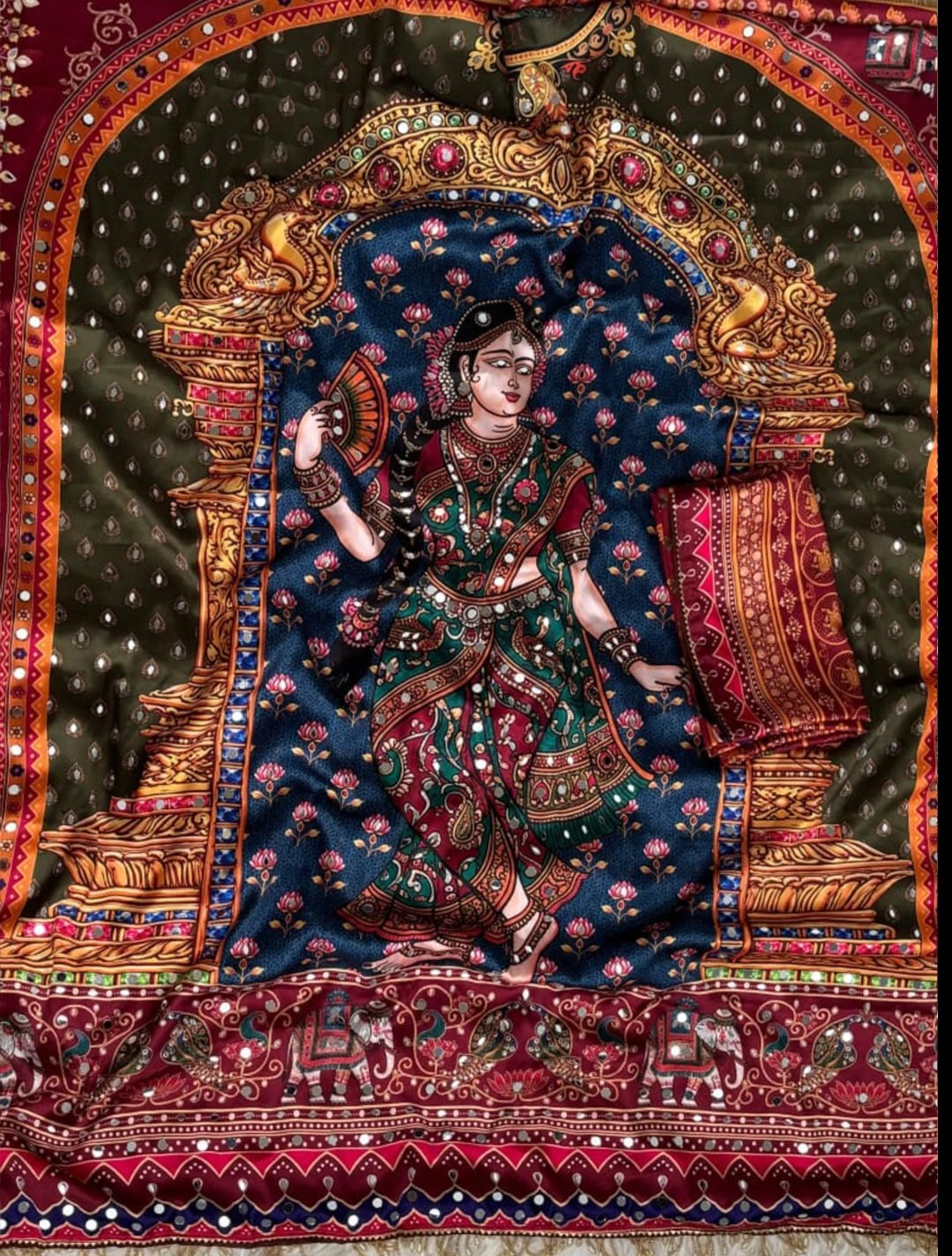 Premium Rashmika Mandanna Inspired Satin Silk Saree Premium Rashmika Mandanna Inspired Satin Silk Saree - Image 3