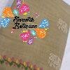 Olive Beige With White Elephant Embroidered Designer Pure Cotton Saree Olive Beige With White Elephant Embroidered Designer Pure Cotton Saree