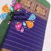 Parrot Green with Royal Purple Contrast Border and Antique Gold Peacock Zari Designer Premium Narayanpett Cotton Saree
